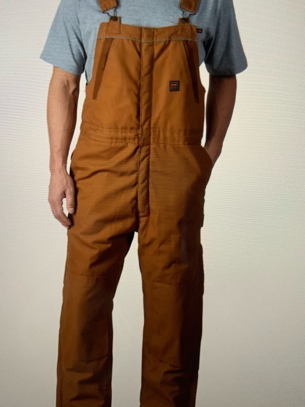 Walls Frost Super Duck Insulated Bib Overalls 4XL Regular Pecan Tan Heavy Duty